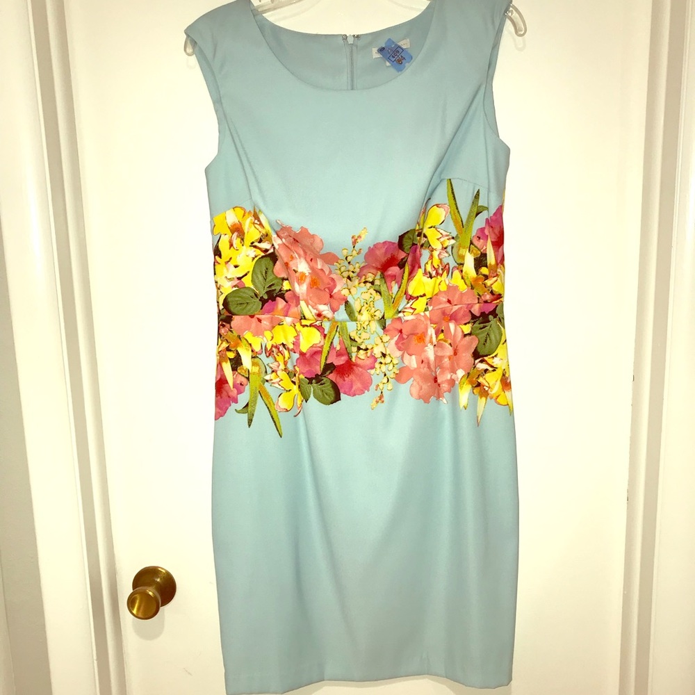 Gorgeous NY & Co dress. Size 8. Floral & baby blue